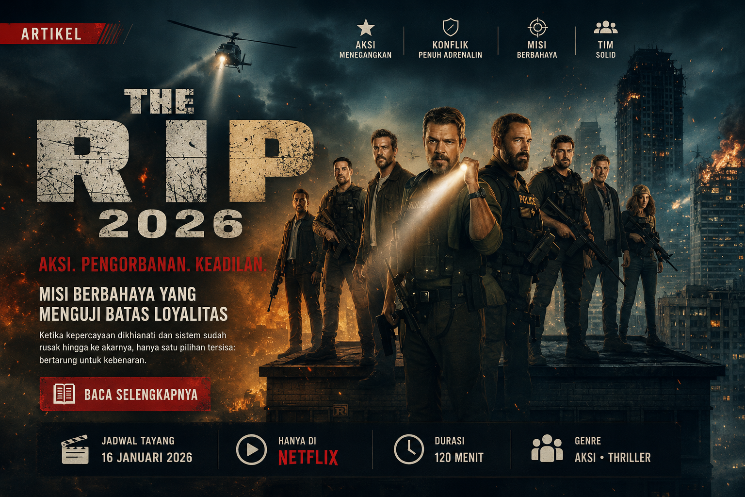 The RIP: Sinopsis Film Terbaru yang Dibintangi Duo Aktor Hollywood