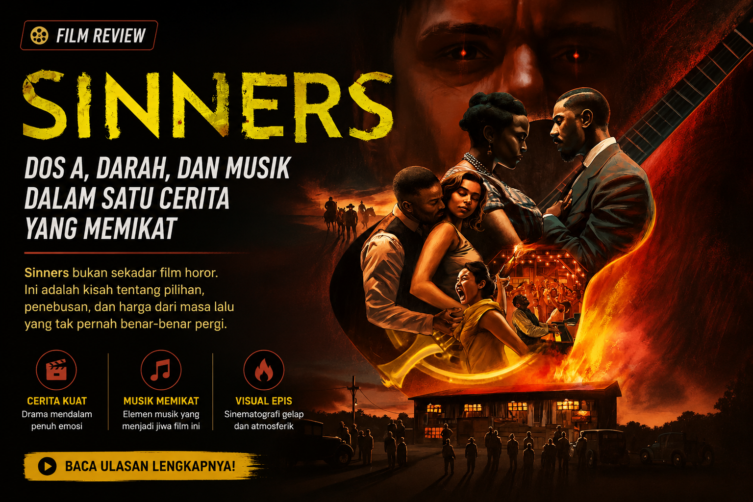 Sinopsis Sinners Lengkap, Film Horor yang Ramai Dibicarakan