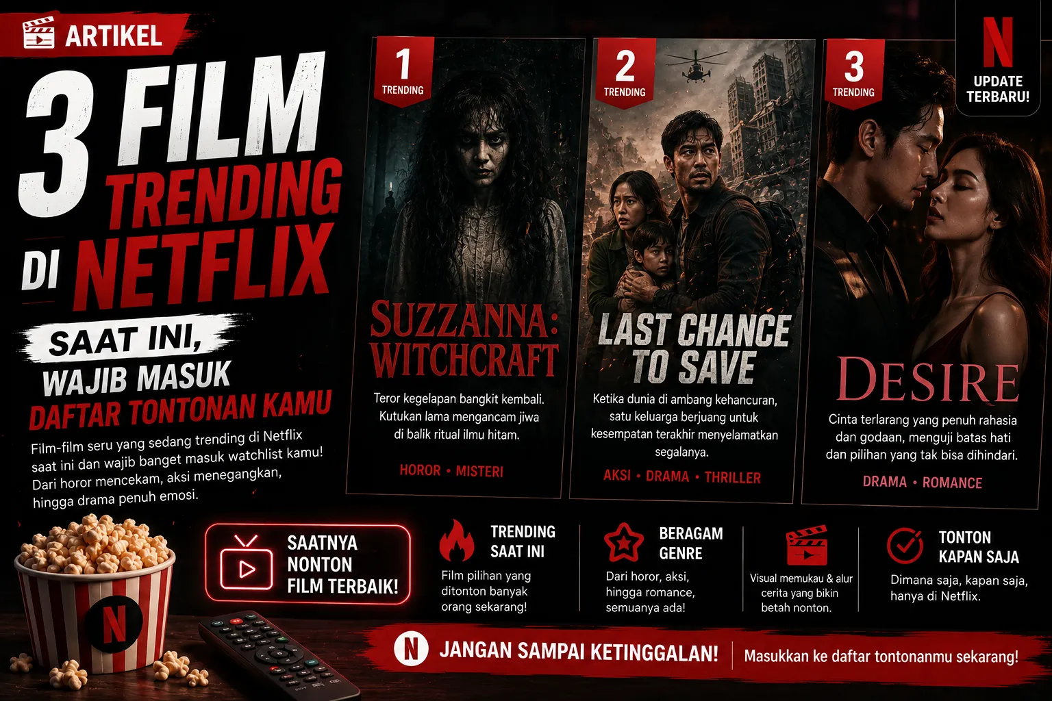 3 Film Trending di Netflix Saat Ini, Wajib Masuk Daftar Tontonan Kamu